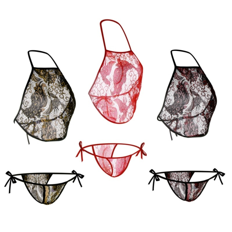 •ILUVBRA•BT1317 Set Lingerie lingerie Motif Batik Baju Tidur Wanita Model Sweet Apron