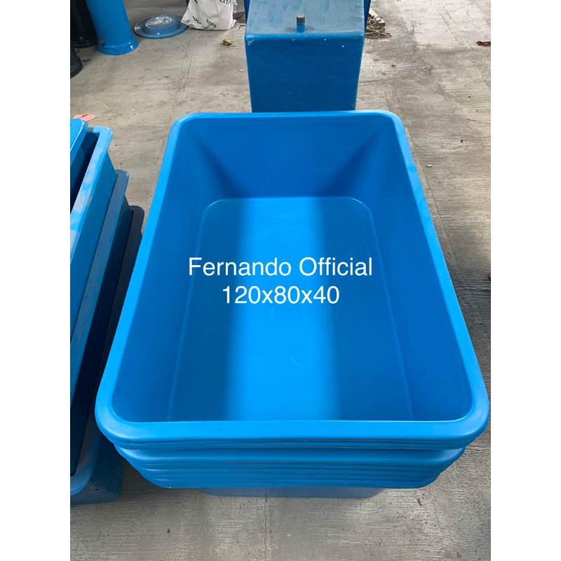 Bak Fiber Kotak / Kolam Fiber Persegi 120 x 80 x 40cm