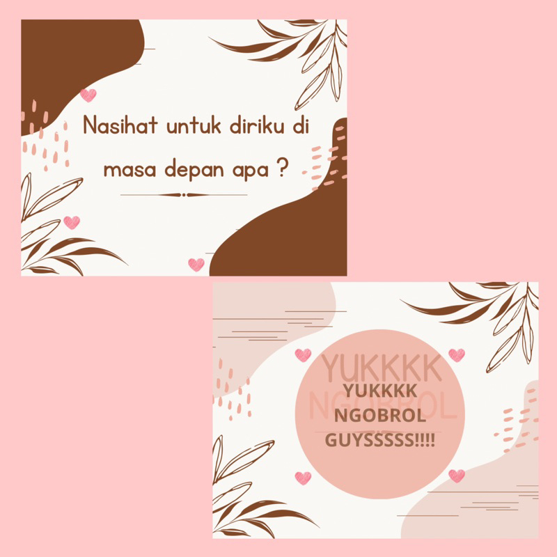 Kartu Ngobrol Yuk || Kartu Permainan Kekinian || Kartu Permainan Viral