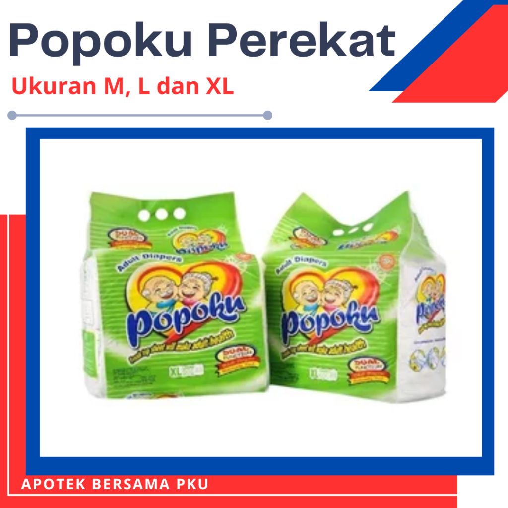 POPOKU Popok Dewasa Tipe Perekat (POPOKU Adult) Size M, L, XL isi 10pcs