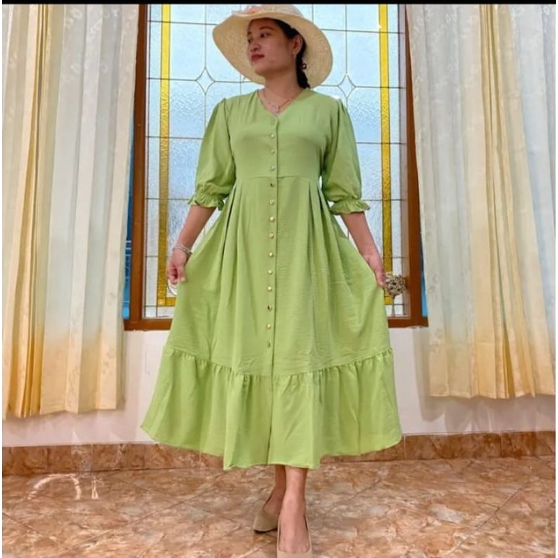 promo FELIN midi dres crinkle airflow import