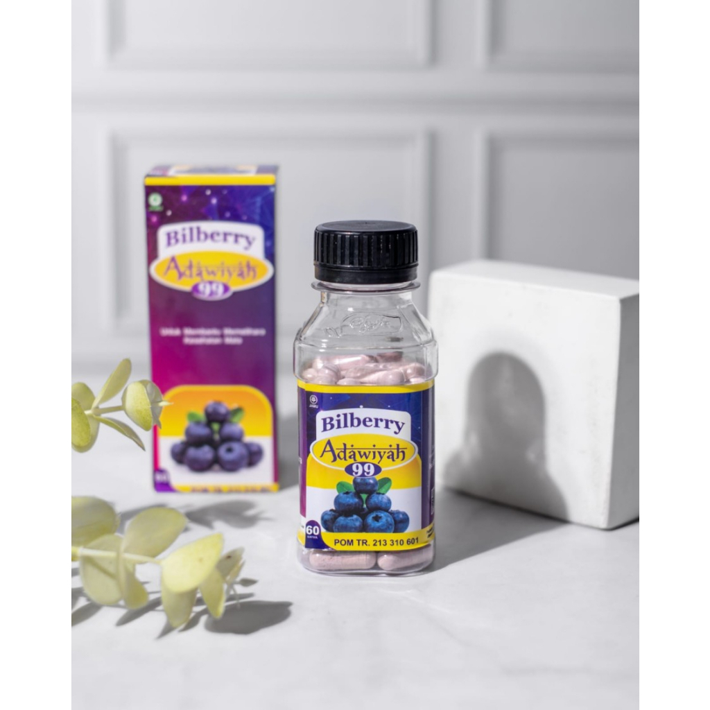 KAPSUL BILBERRY ADAWIYAH 99 EKSTRAK BILBERRY OBAT MATA MINUS PLUS katarak bilberi obat katarak glauk