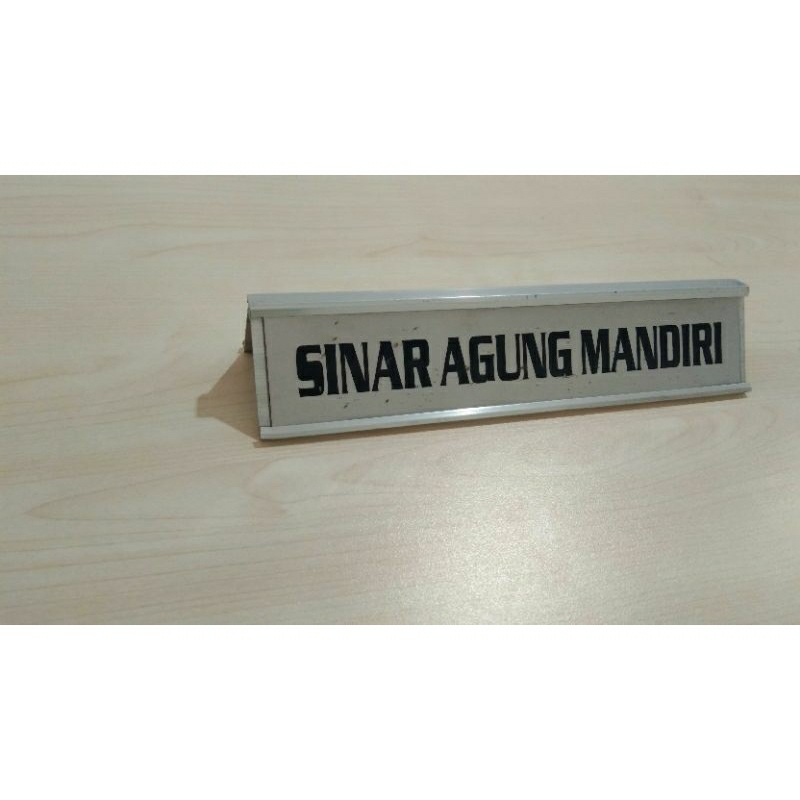

Papan Nama Meja Segitiga 1cm Holder Name Desk Aluminium