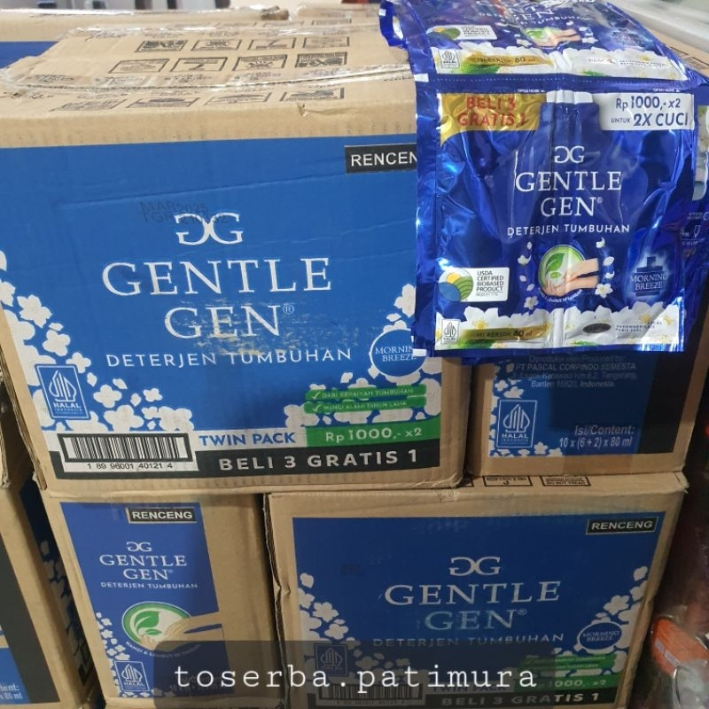 Gentle Gen Deterjen Sachet per karton (khusus instan gojek, grab)