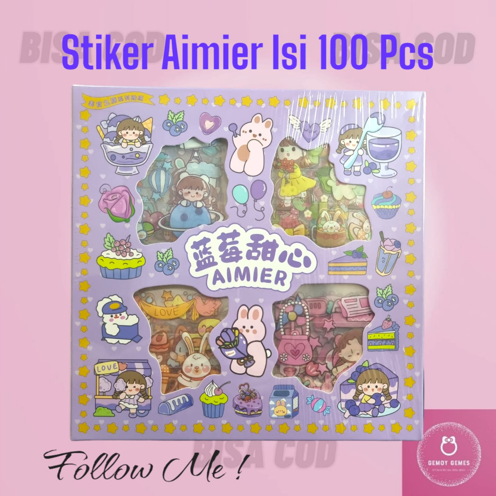 

Stiker 2D 100 Lembar Sticker Momo Kartun Korea Lucu Anti Air