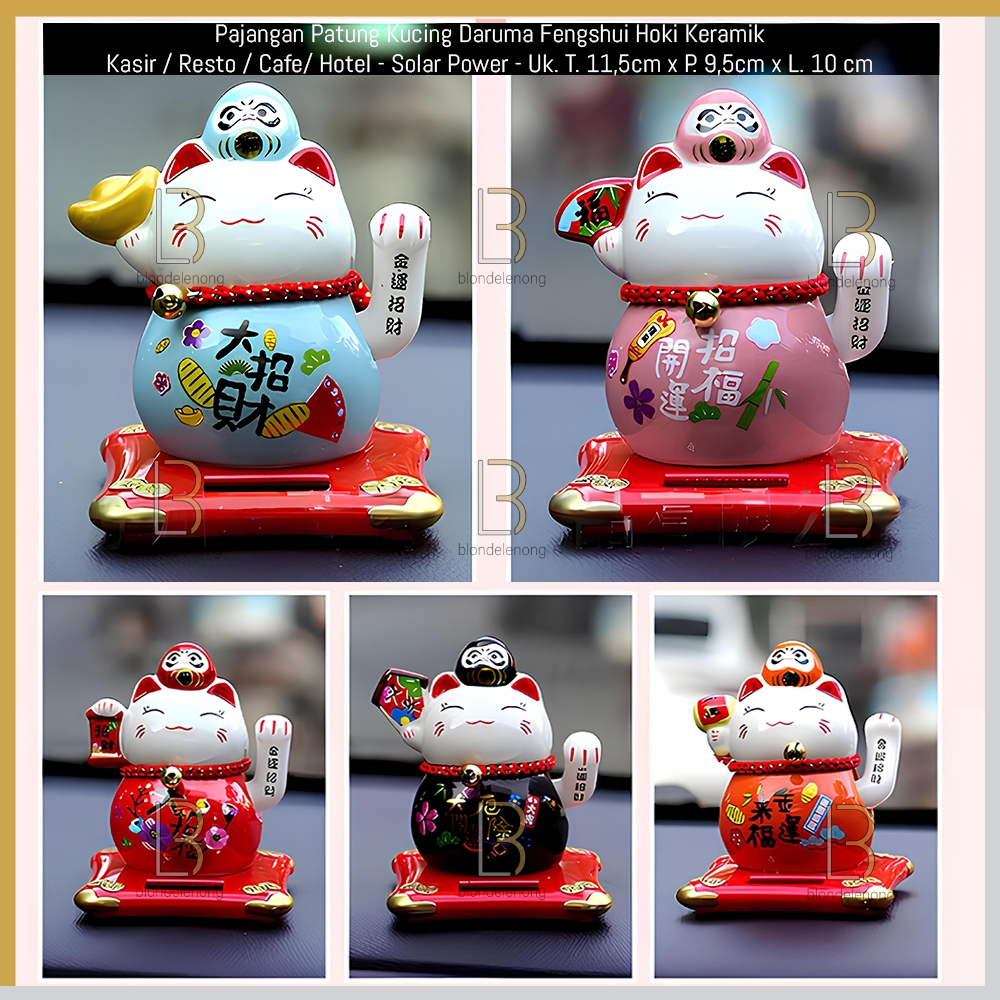 Patung Pajangan Hiasan Boneka Kucing Hoki Maneki Neko Maneko Neki Lucky Fortune Cat Rejeki Rezeki Ke