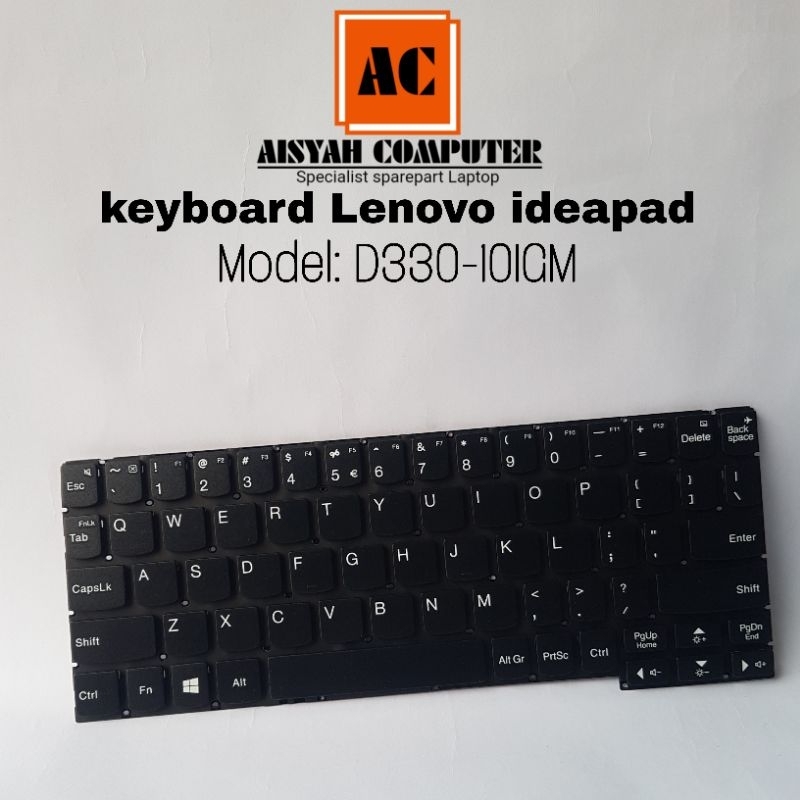 Keyboard Laptop Lenovo ideapad D330, D330-10IGM SERIES - BLACK