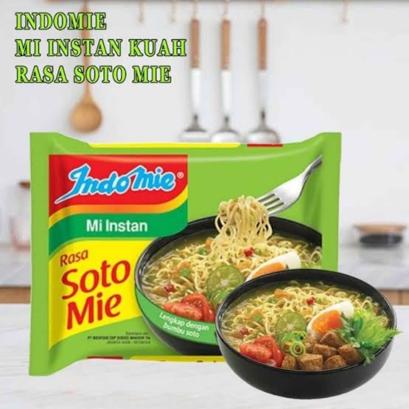 

Indomie rasa soto isi 3pcs