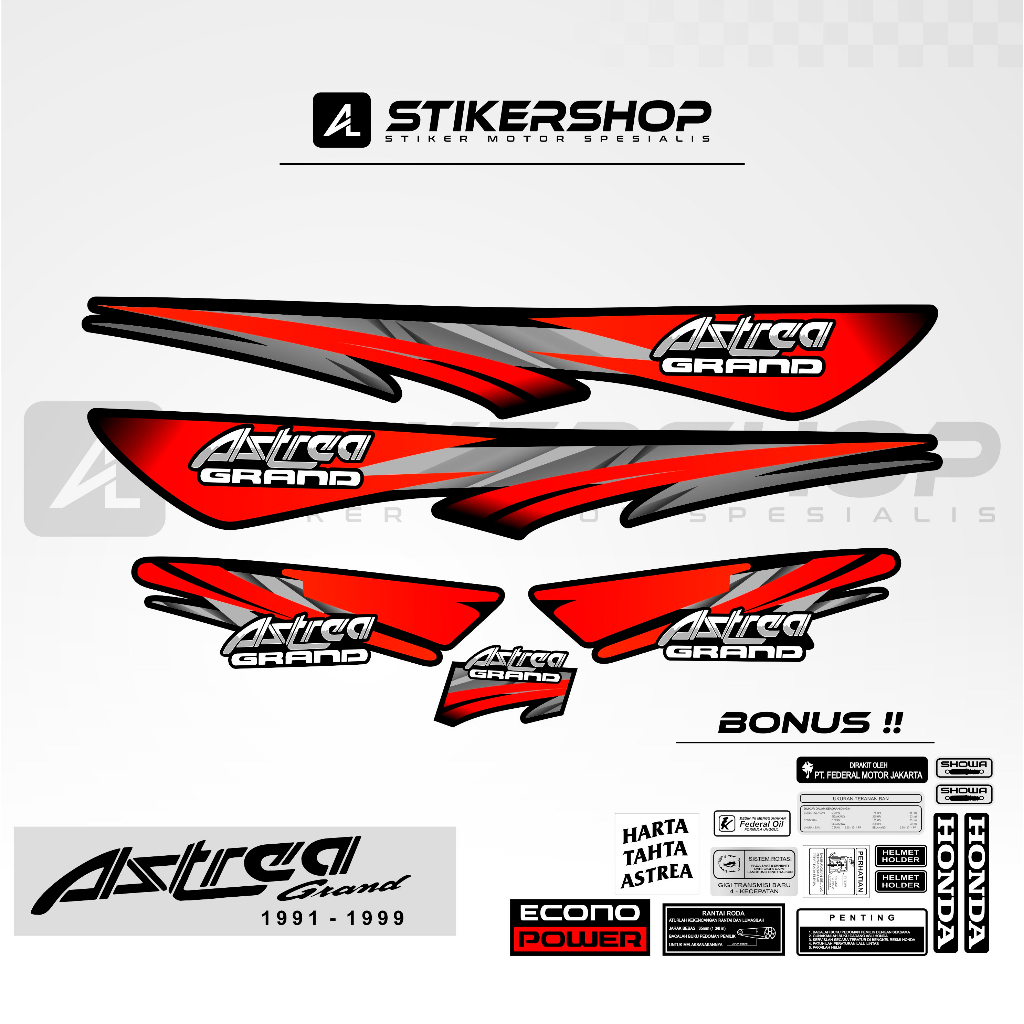 STRIPING ASTREA GRAND - 1991-1999 GRAND BULUS  DREAM GRAFIS VARIASI 09
