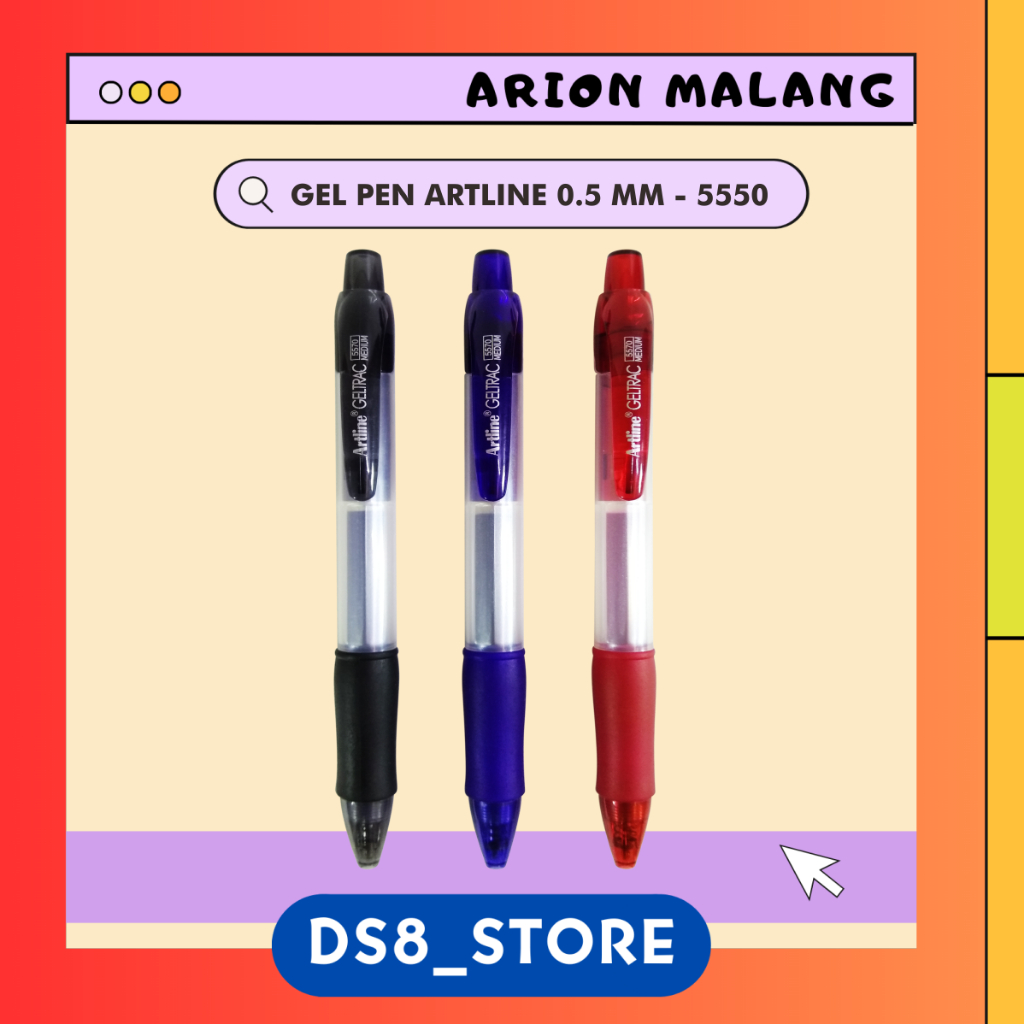 

Bolpen Gel 0.5 mm Geltrac Pen EGB-5550 ARTLINE