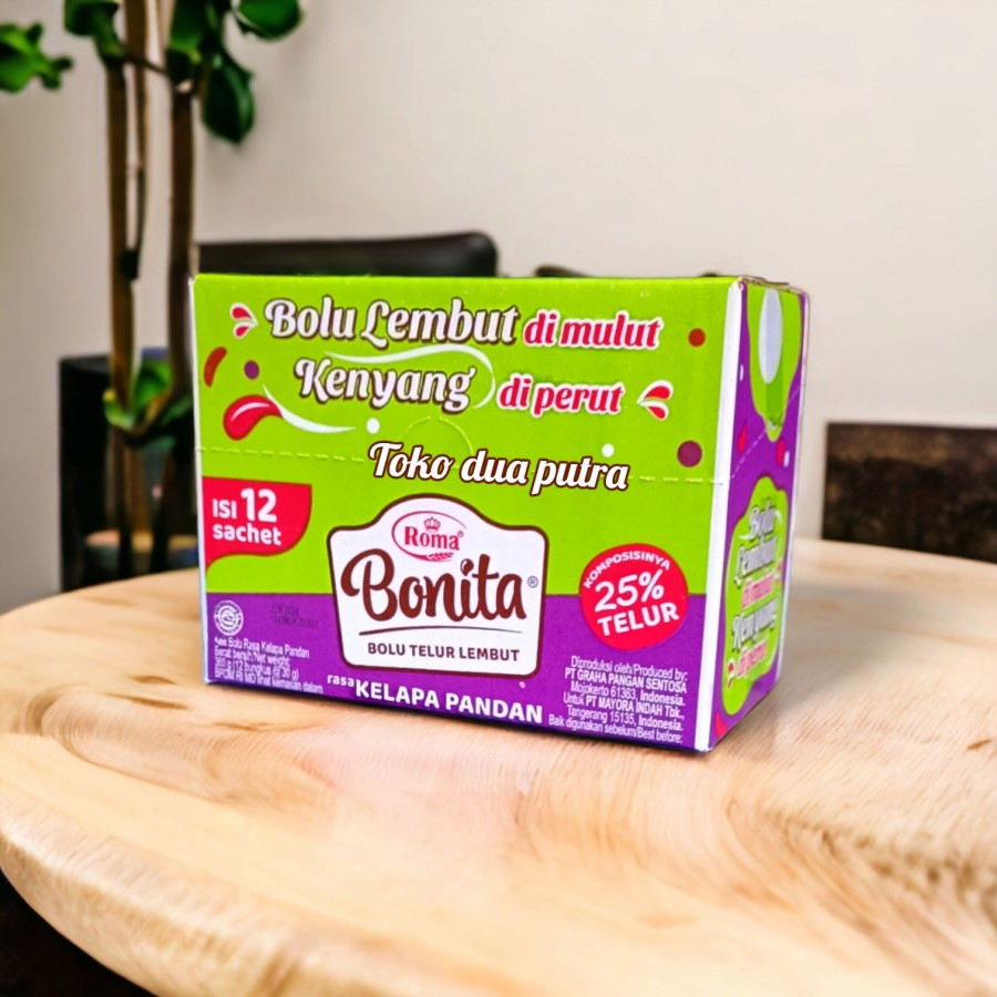 

Roma Bonita Bolu Kelapa Pandan 12 pcs X 1 Box