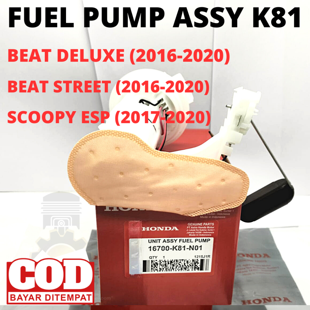 FUEL PUMP ASSY K81 POMPA BENSIN HONDA BEAT STREET SCOOPY ESP, BEAT DELUXE, FUEL PUMP BEAT DELUXE, SC