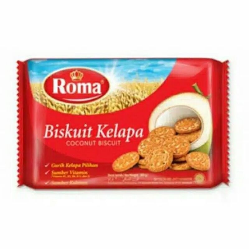 PROMO PAKET BISKUIT ROMA KELAPA 300 GR ISI 2 PCS.