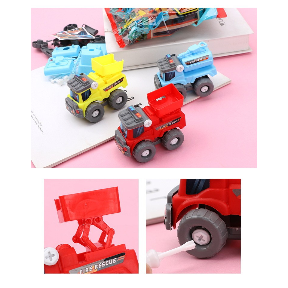 Mainan drill baut assemble kendaraan, Mini assemble vehicle toys