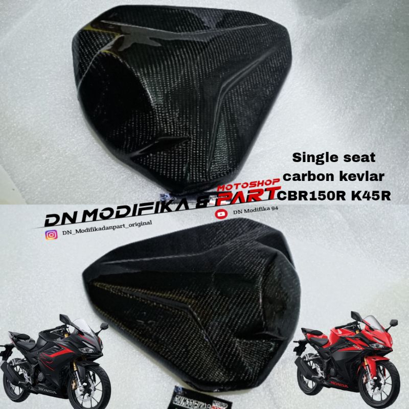 Single seat CBR 150 K45R tutup jok belakang single seat cbr150 2021 CBR 2022 CBR 2023 carbon kevlar