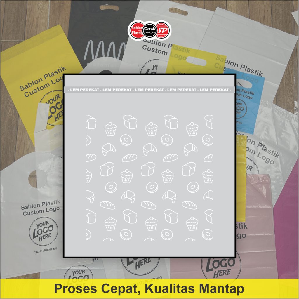 

(Isi 50Pcs Size 15 x 16) Kantong Plastik Motif Roti, Kemasan Kue, Plastik Makanan | OPP Kemasan