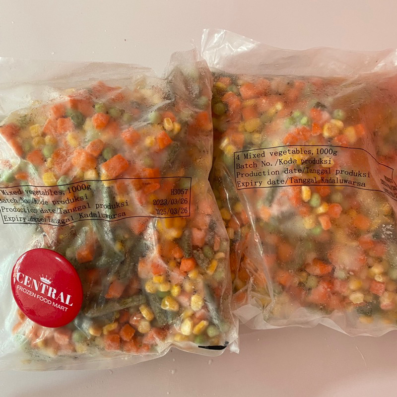 

Frozen Mix Vegetable Mix 4 Way 1kg, Sayuran Beku mix 4 macam