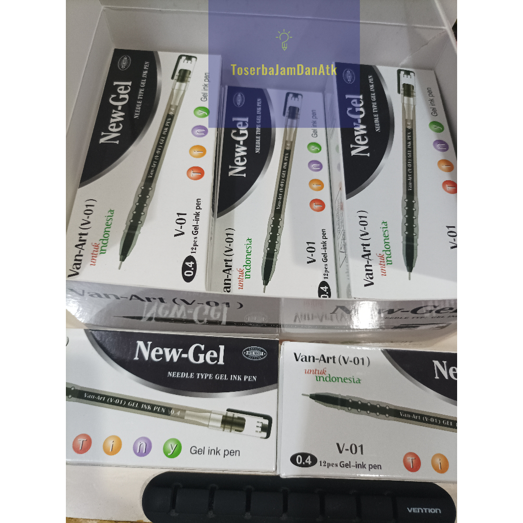 

bolpoint / bulpen New Gel / Bolpoin Gel 1 Pack Van-Art (Hitam)