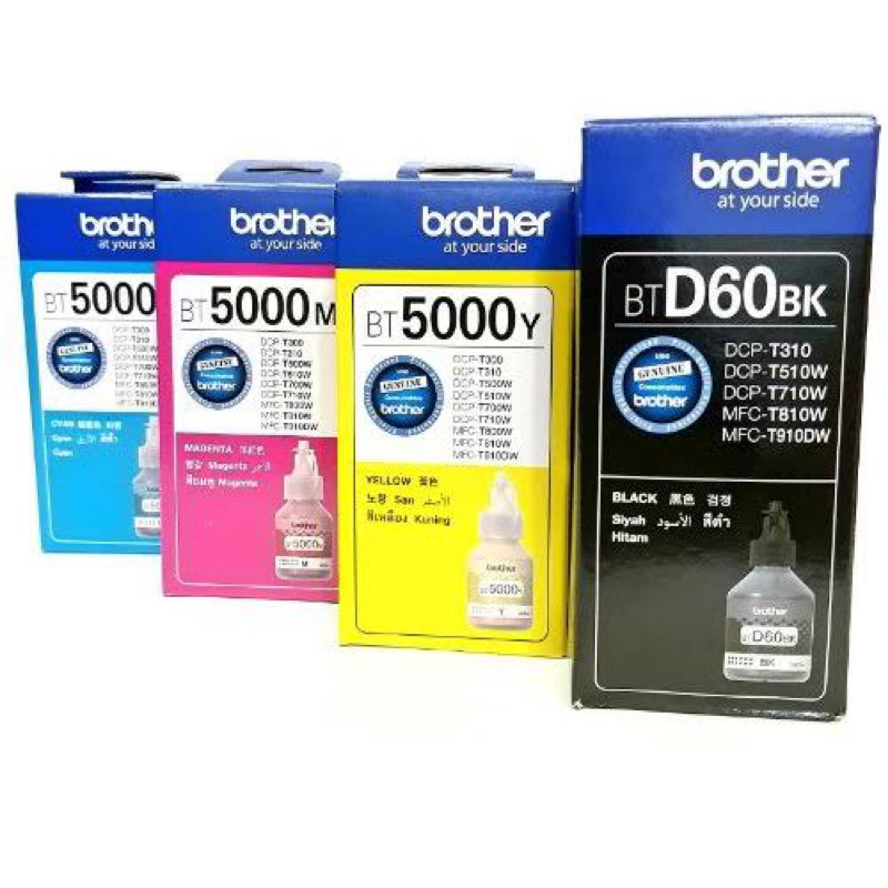 Tinta brother D60 black, BT5000 cyan, yellow, magenta