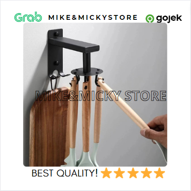 Rak Holder Hook Gantungan Gantung Kait Sutil Irus Spatula Dapur Putar