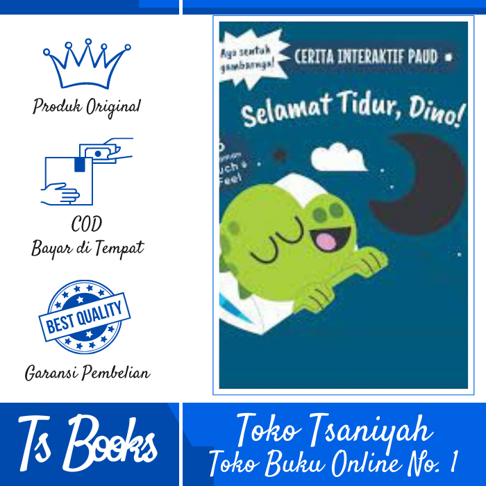 Buku Seri Cerita Interaktif PAUD Boardbook By BIP - TIDUR DINO Buku Aktivitas Buku Remaja Dan Anak