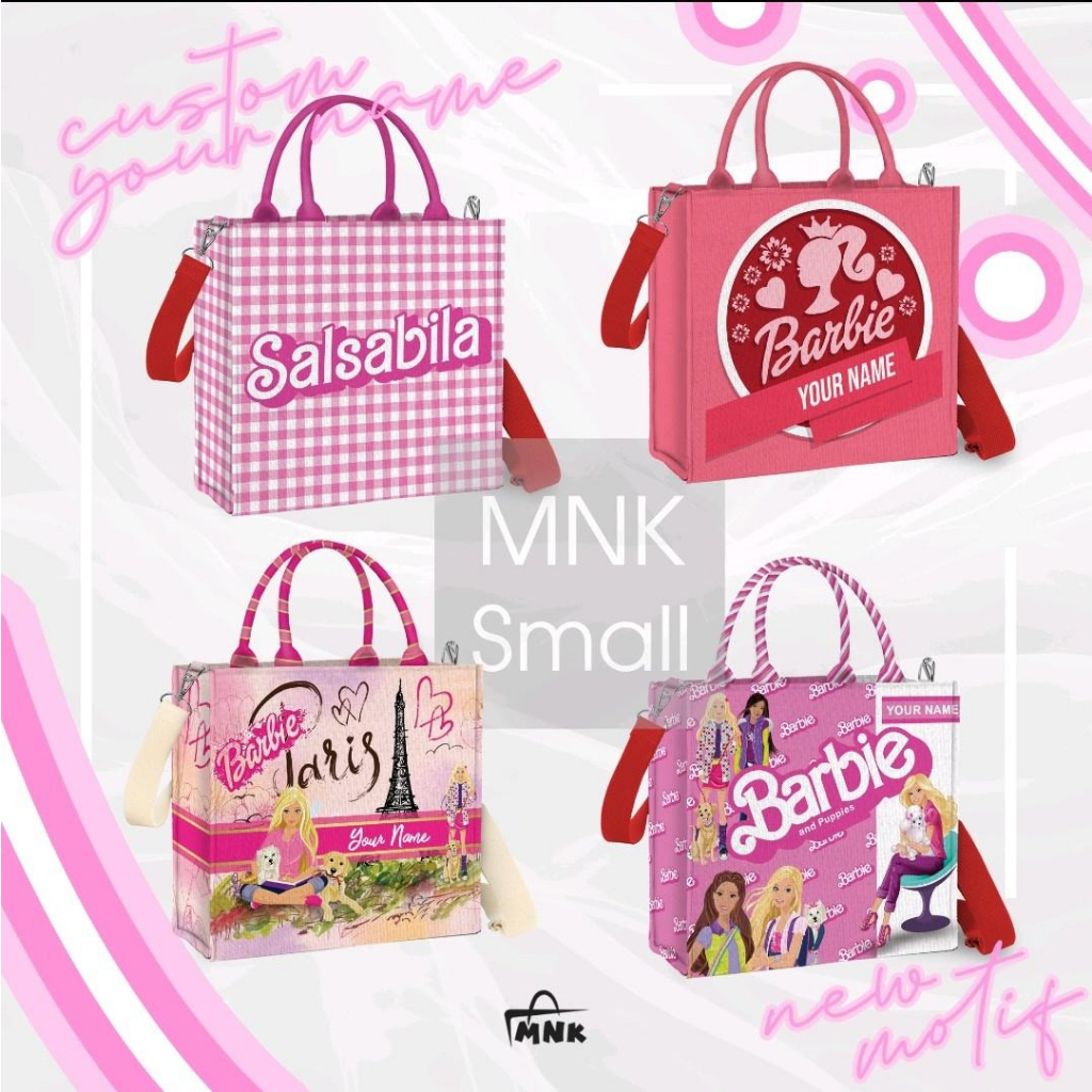 MNK BAG I TOTEBAG MNK INITIAL SMALL SPECIAL BARBIE EDITION I MANUKASHOP