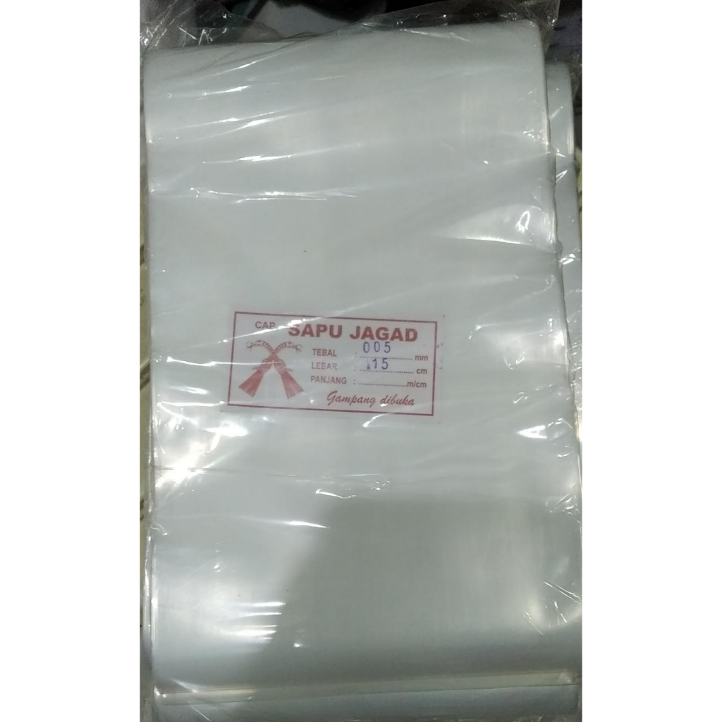 Plastik Bungkus Ikan Plastik Roll PE Tebal 0.5 Lebar 15 cm