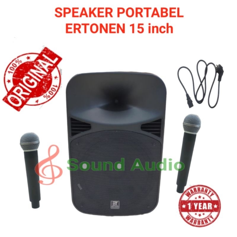 sound system murah ertonen 15 inch portable sepeker 15inch barang dijamin original