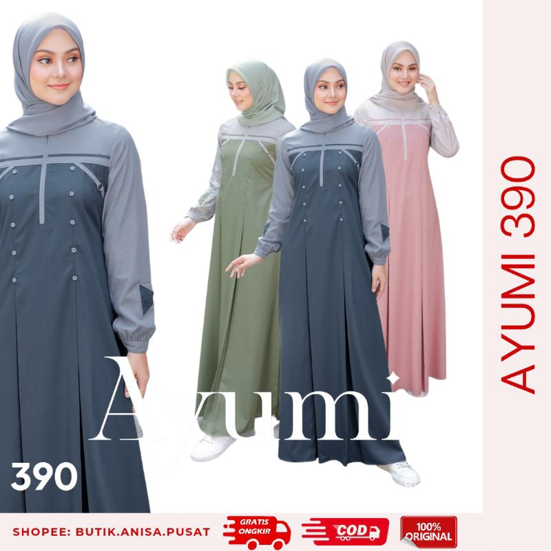 ETHICA Gamis Ayumi 390 Green Blue Pink