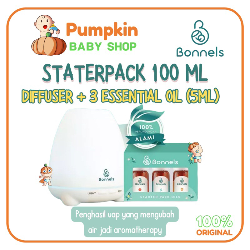 BONNELS Starter Pack Essential Oil [Diffuser + 3 Essential oil 5ml] - Bonnels Diffuser Oil