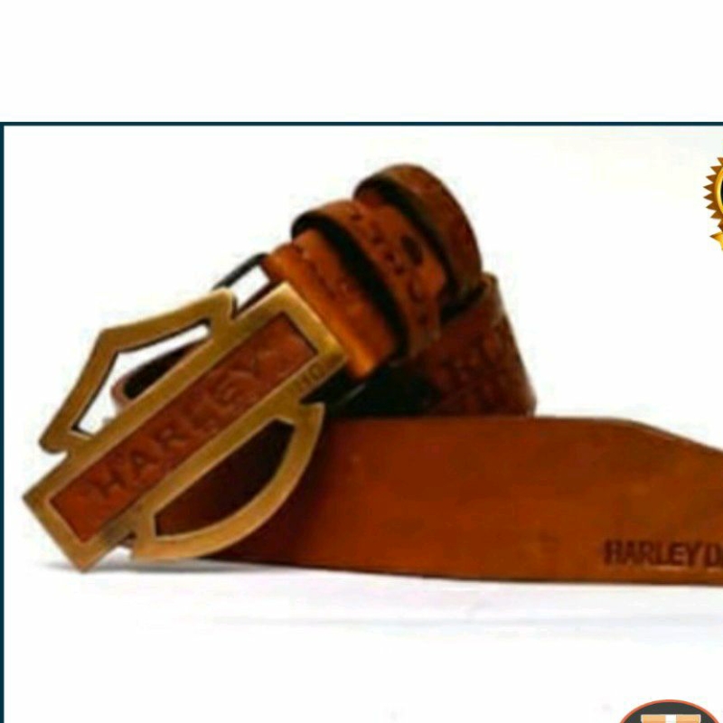 IKAT PINGGANG KULIT ASLI HARLEY DAVIDSON BERKUALITAS DURABLE - SABUK KULIT ASLI HL01 KOKOH