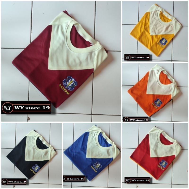 kaos satpam terbaru kaos daleman satpam baju satpam