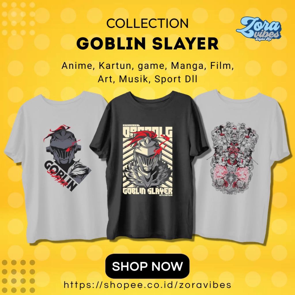 Kaos Anime Goblin Slayer T-shirt Anime Goblin Slayer