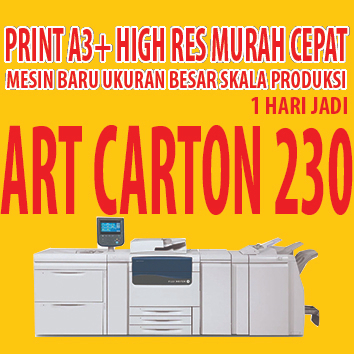 

PRINT A3+ BAHAN ART CARTON 230GSM
