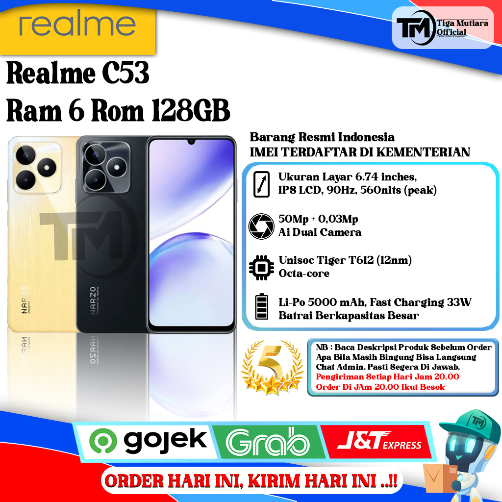 Realme C53 Ram 6/128GB | Ram 8/256GB Segel Original & Bergaransi Resmi