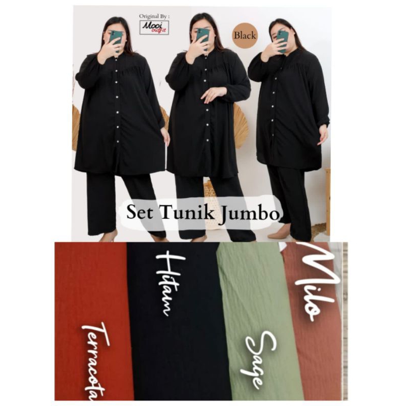 One Set Tunik Crinkle Jumbo