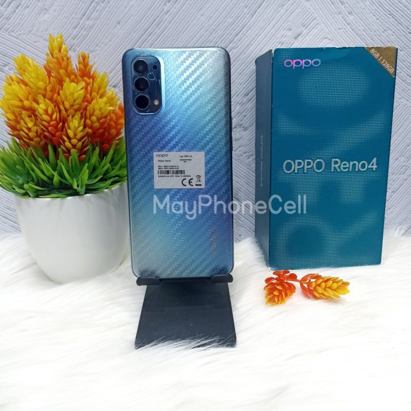 Oppo Reno 4 Ram 8GB Internal 128GB Handphone Second Fullset Batangan Original
