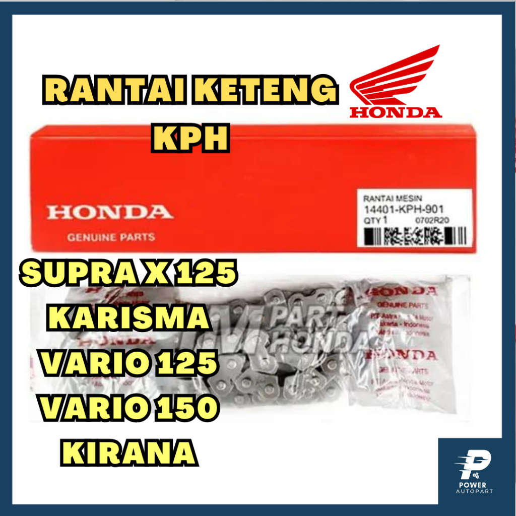 Rantai Keteng Supra X 125, Vario 125, Vario 150, Karisma, Kirana Kualitas Asli Original - KPH