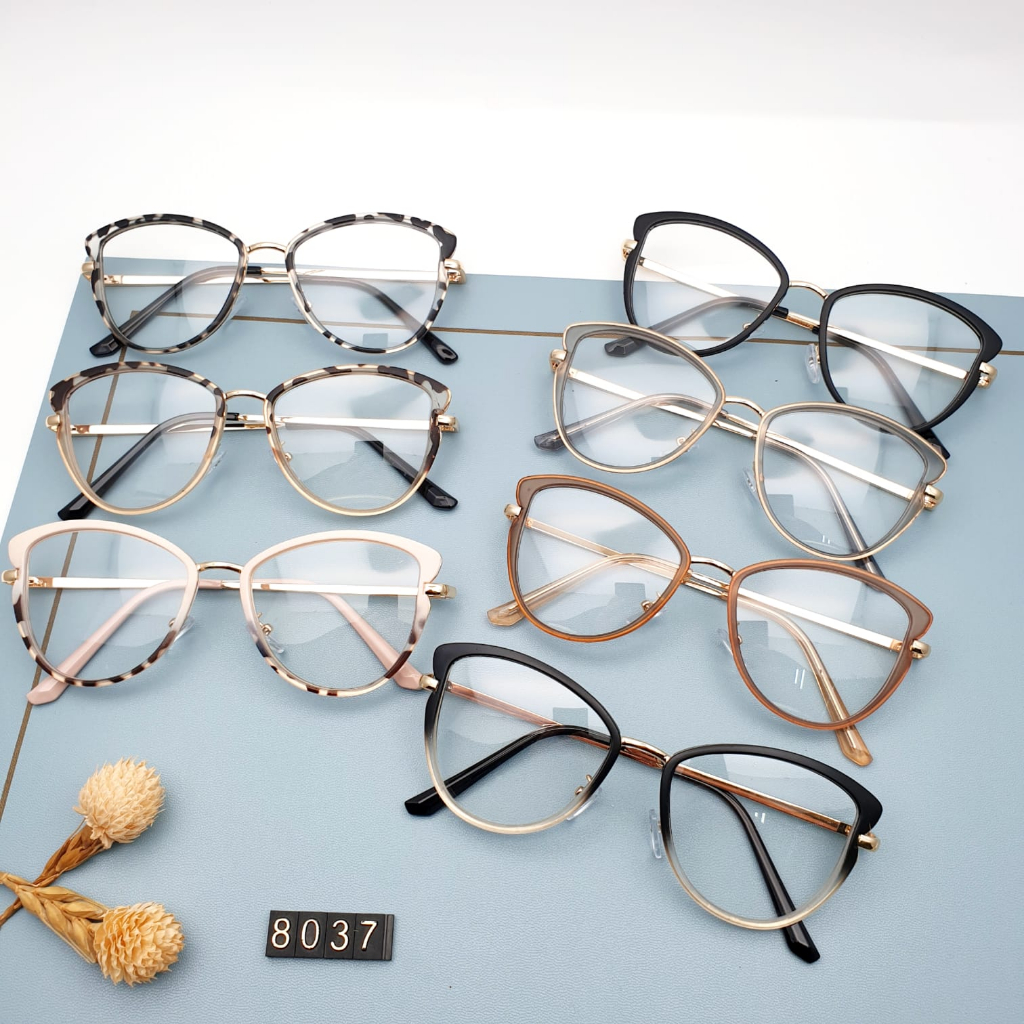 KACAMATA FASHION WANITA FRAME CAT EYE 8037/PRE ODER KACAMATA BENING NORMAL/FRAME KACAMATA/