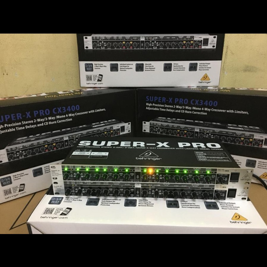 Crossover BEHRINGER CX3400 CX 3400 Stereo 2way/3way/mono 4way Crosover