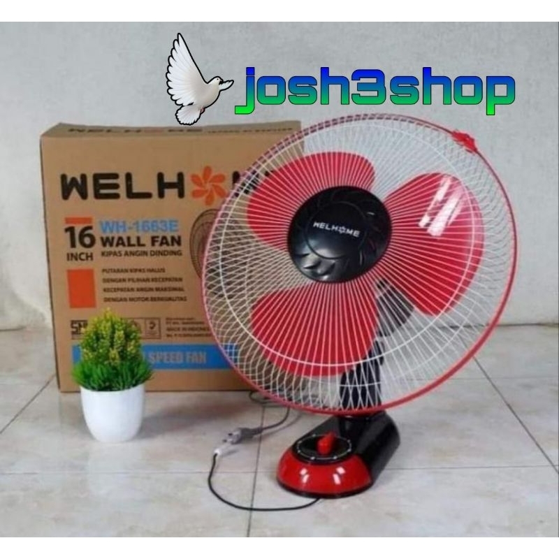 Kipas Angin Dinding/ Wallfan Welhome WH- 1663 E
