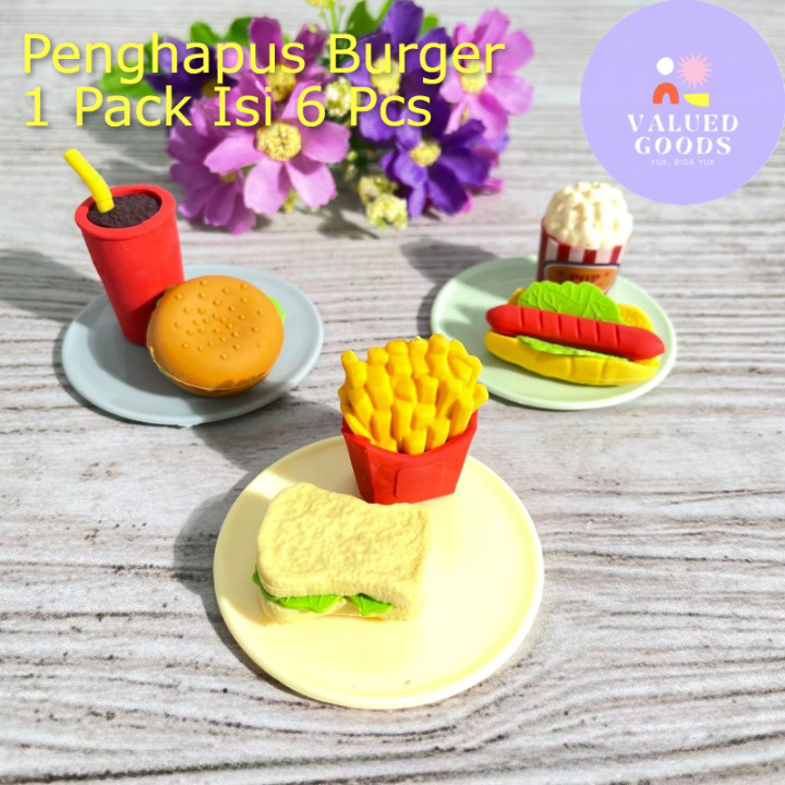 

Penghapus Pensil Karet Wangi Burger Cola Koleksi Set Makanan 1 Pack 6 pcs - 3010 - eraser karakter misteri lucu unik viral anak imut kreatif