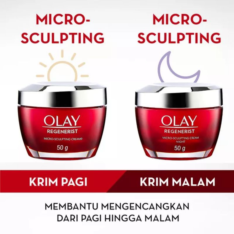 (Paket Hemat)Olay regenerist micro sculpting Day + Night cream (50ml)