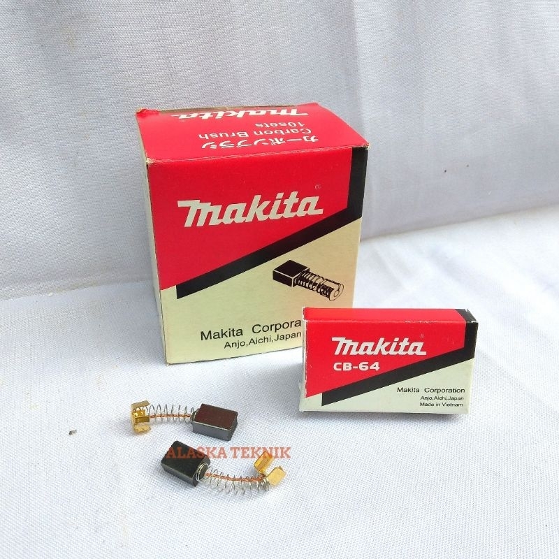 Makita Carbon Brush Mesin Bor Maktec MT60 MT80B  CB 64 / Brostel Bostel CB64 / Sepul Arang 64 / Coal Mesin Bor 10 mm 10mm MT 60 MT 80 B Maktec