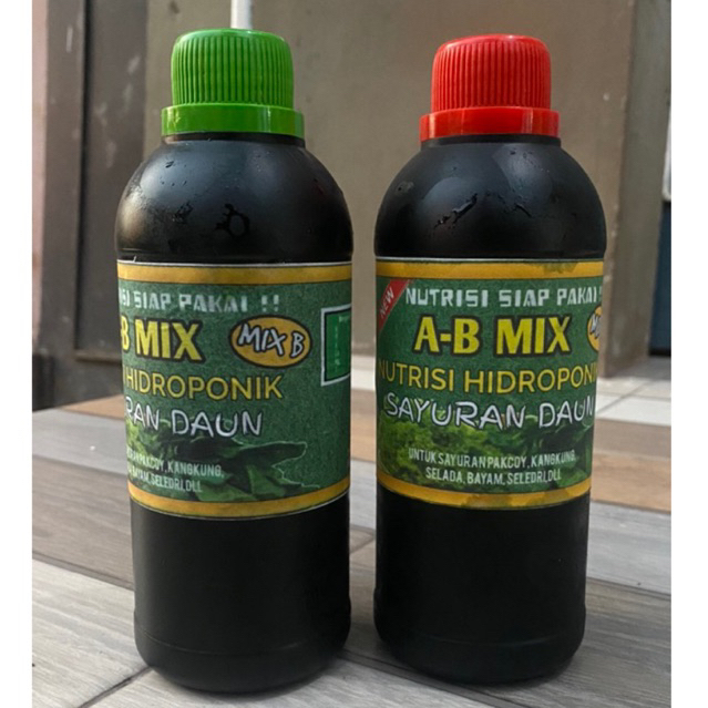 Pupuk Nutrisi AB Mix Cair Sayuran Hidroponik 500ml 1000ppm