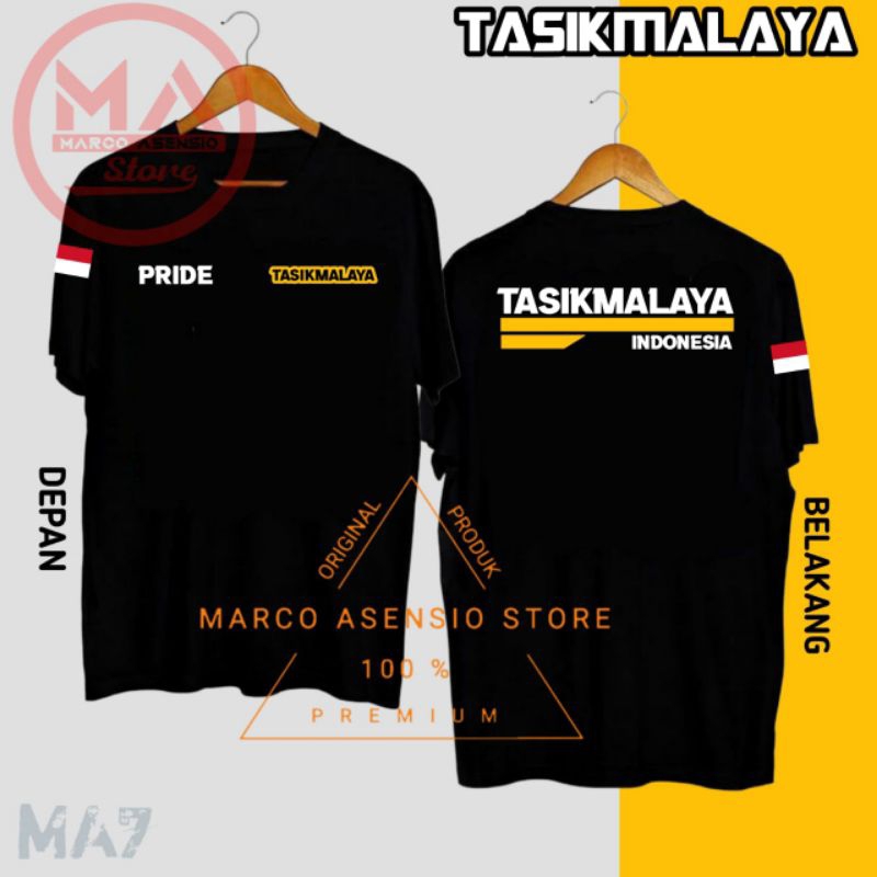 KAOS PREMIUM FASHION PRIA MAUPUN WANITA DESAIN TULISAN PRIDE TASIKMALAYA INDONESIA | MA7 JBT