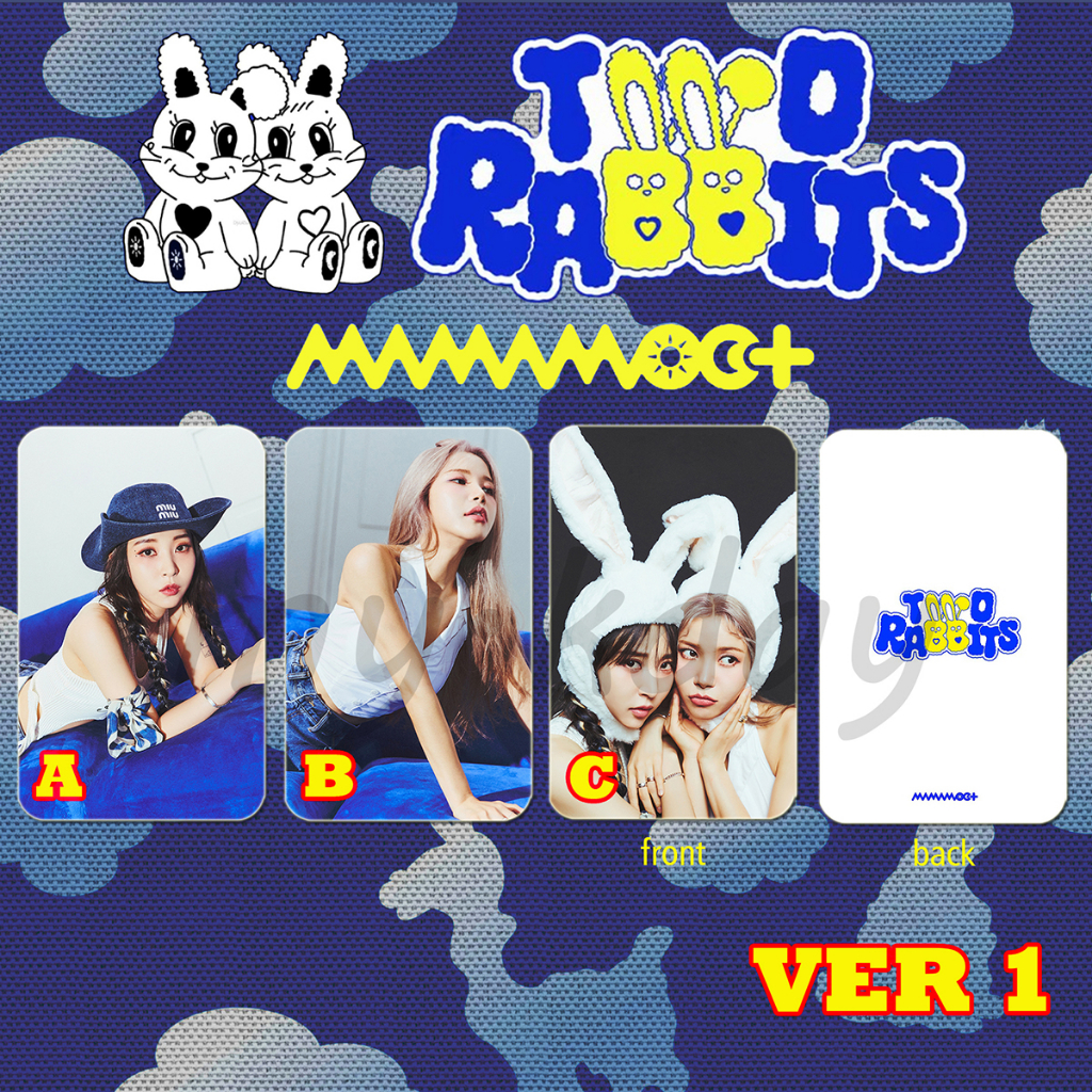 PC-1344, Unofficial Photocard MAMAMOO+ Two Rabbits Moon Byul Solar 2 sisi