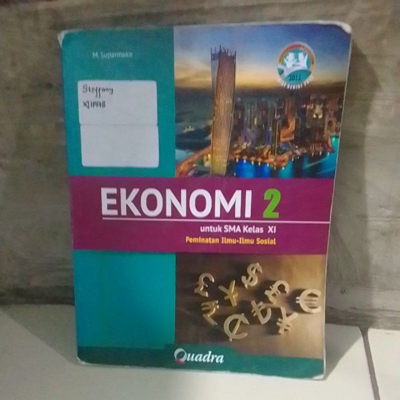 buku ekonomi SMA kelas XI/2/11 quadra bebas coretan