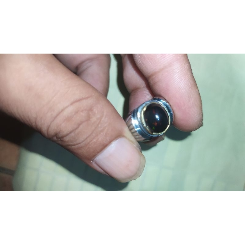 kalimaya black oval etopia/Afrika jarong Joss..aslinya lebih bagus lagi..di mensi batu..10×8×5..ring