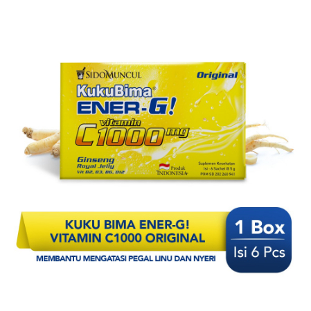 

Kuku Bima Ener-G Vit C1000 Original 6's - Minuman Berenergi Vitamin